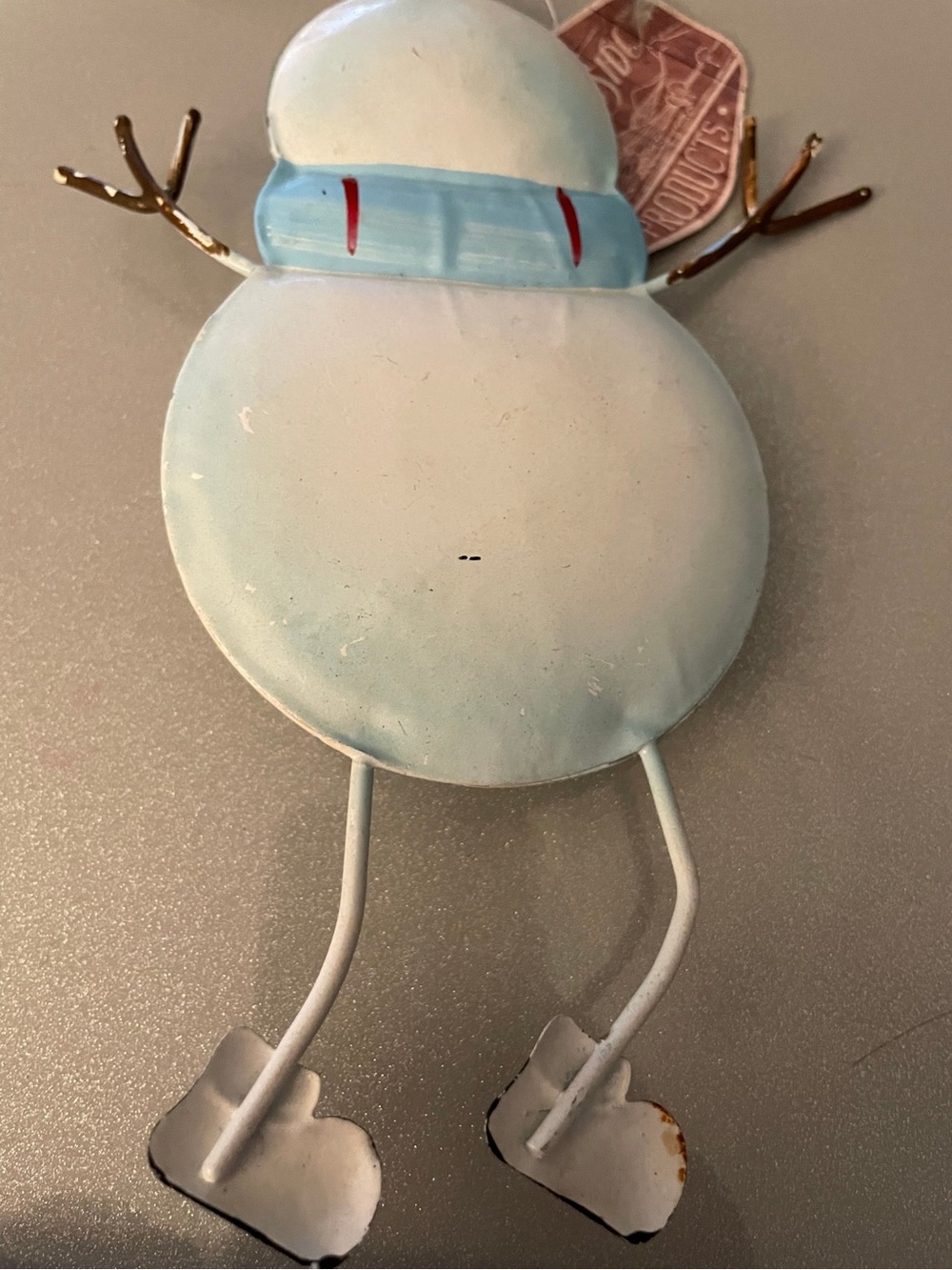 COUNTRY SIDE PRODUCTS Metal Snowman Christmas Tree Ornament Hanging Decor NWT - Picture 7 of 9